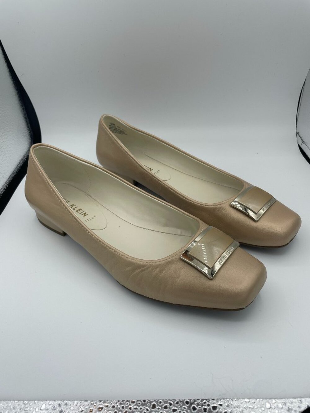 Anne Klein Buckle Flats Size 10